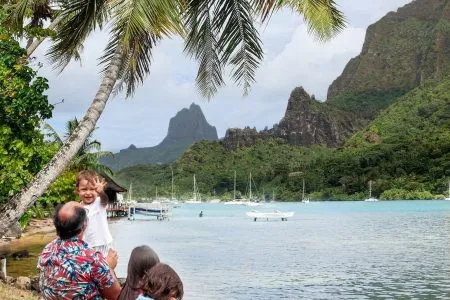 family in Moorea in French Polynesia where have we been